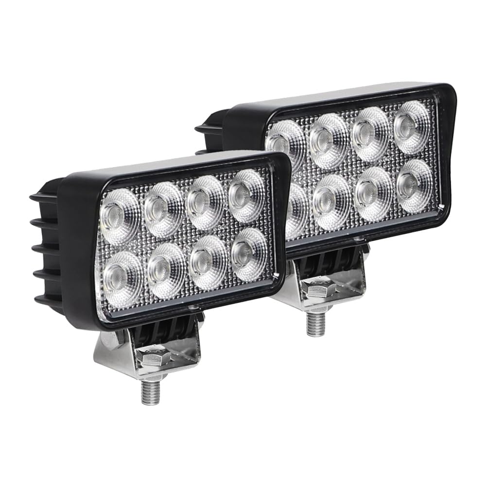 Exzeit 64W Led Tractor Work Lights, 5600Lms Led Truck Work Lights Flood Light Fits Farm Tractor Engineer Truck Atv, 12/24V