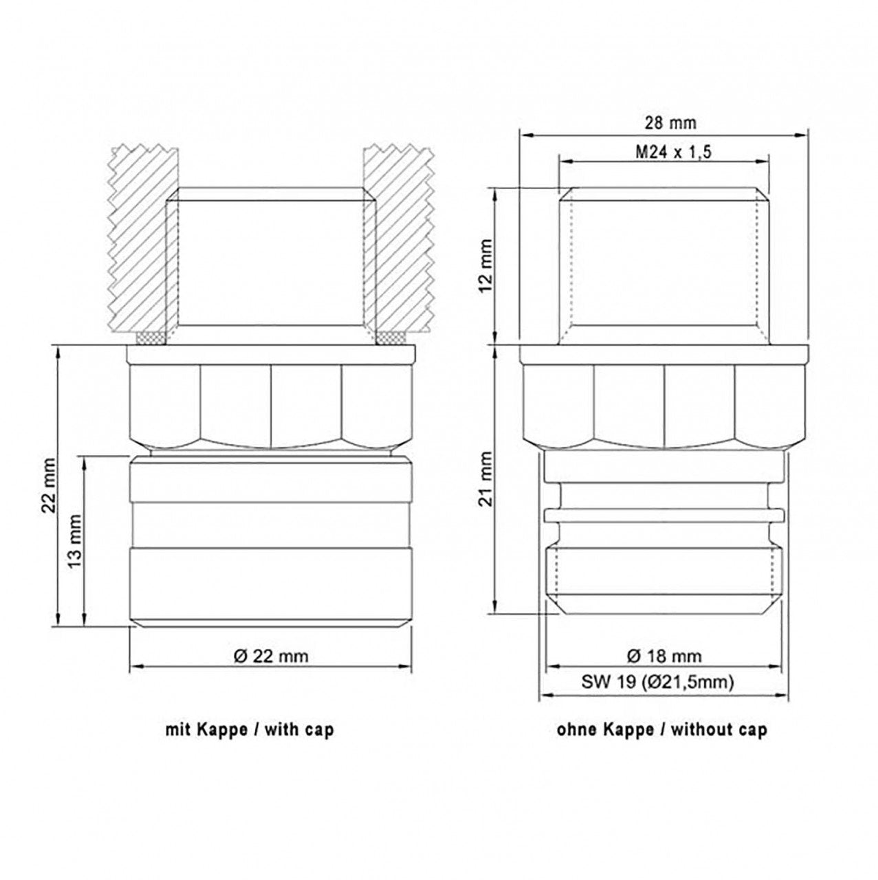 Stahlbus Oil Drain Valve Plug M24X1.5X12Mm Steel - Clean, Easy, No Tool Oil Change - Includes Oil Drain Plug, Washer, Cap, Conne