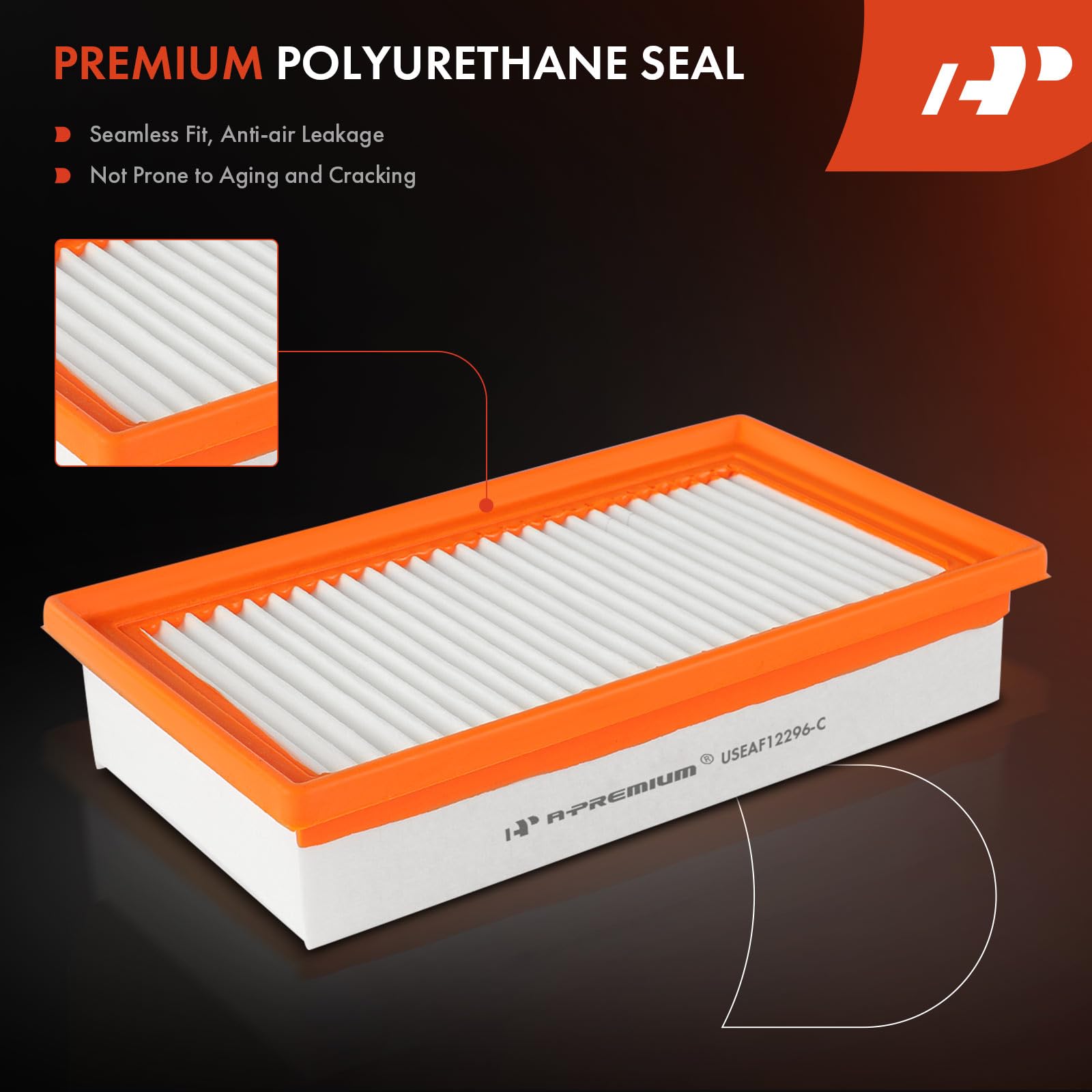 A-Premium Front Engine Air Filter Compatible With Hyundai Accent 2018-2022 & Kia Rio 2018-2023, 1.6L, Replace# 28113H9100, 28113