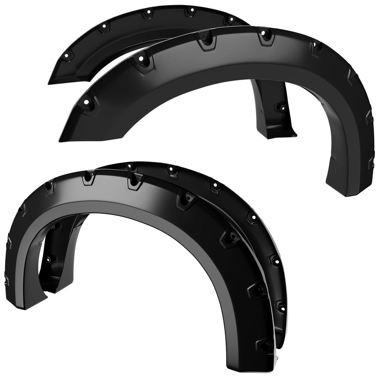 YITAMOTOR Fender Flares Kit, Compatible for 1999-2007 Ford F-250 / F-350 / F-450 Super Duty, Front Rear Wheels w/UV Protected & 