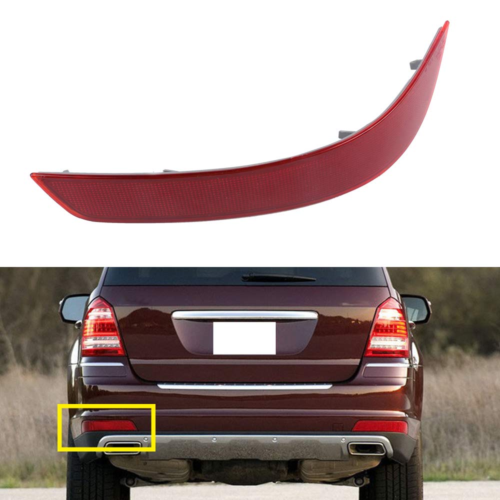 CNUPSM Left Side Rear Bumper Reflector Red Compatible with Mercedes-Benz 2010 2011 2012 GL350 GL450 GL550 1648200974 164 820 09