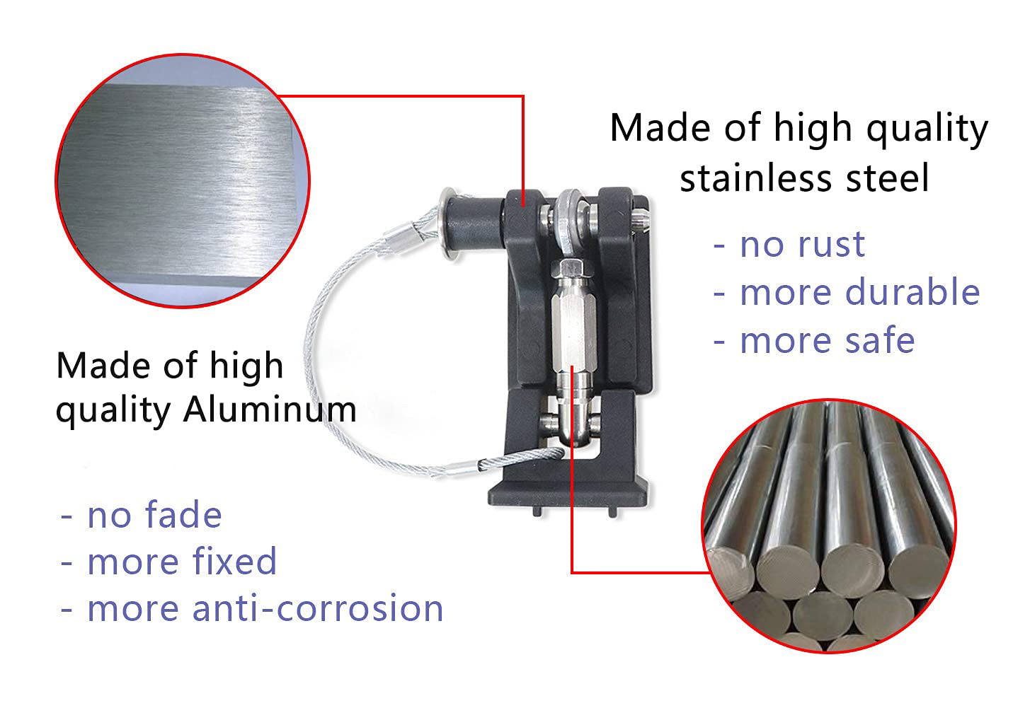 sukemichi JL Hood Latches for 2018-2025 Jeep Wrangler & Gladiator JT, Locking Aluminum, Eliminate Hood Flutter, 1 Pair