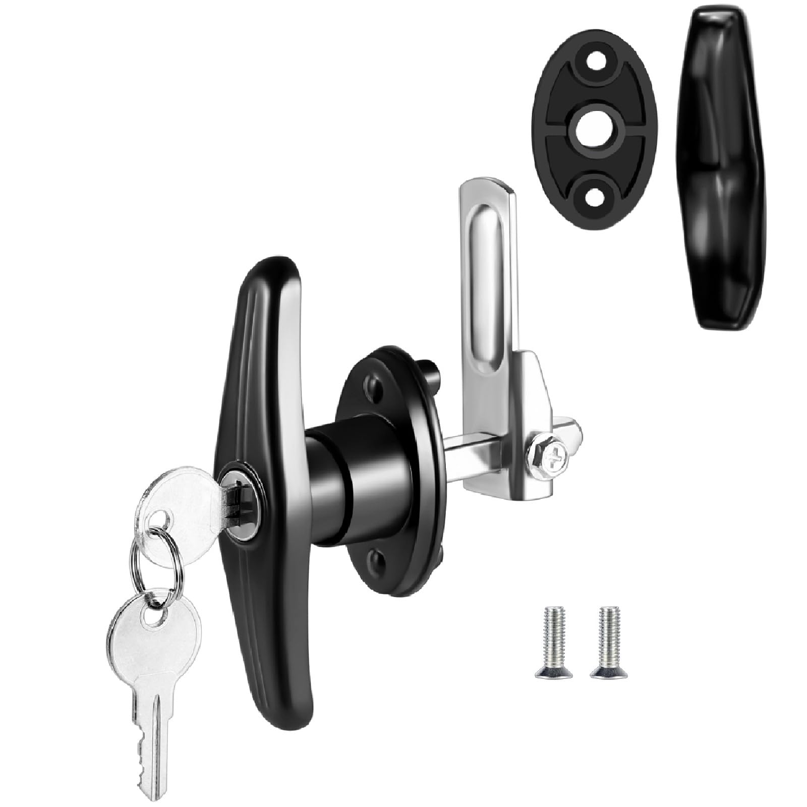 Truck Cap Topper T Handle Lock Matching Set Truck Bed Cap Camper Shell T-Handle Locking Kit (Left/Counter clockwise)