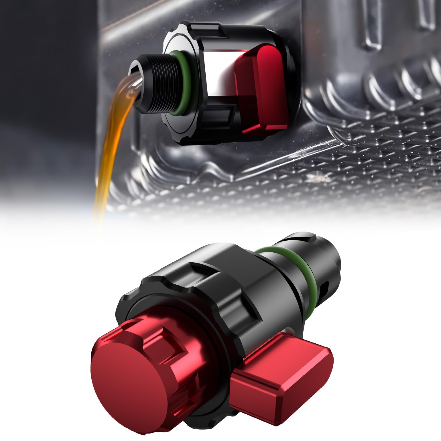 JOYTUTUS Oil Drain Plug Compatible with 2015-2024 F150 2.7L 5.0L Raptor Mustang, 2021-2024 Bronco V6 Oil Drain Valve, Replace BC