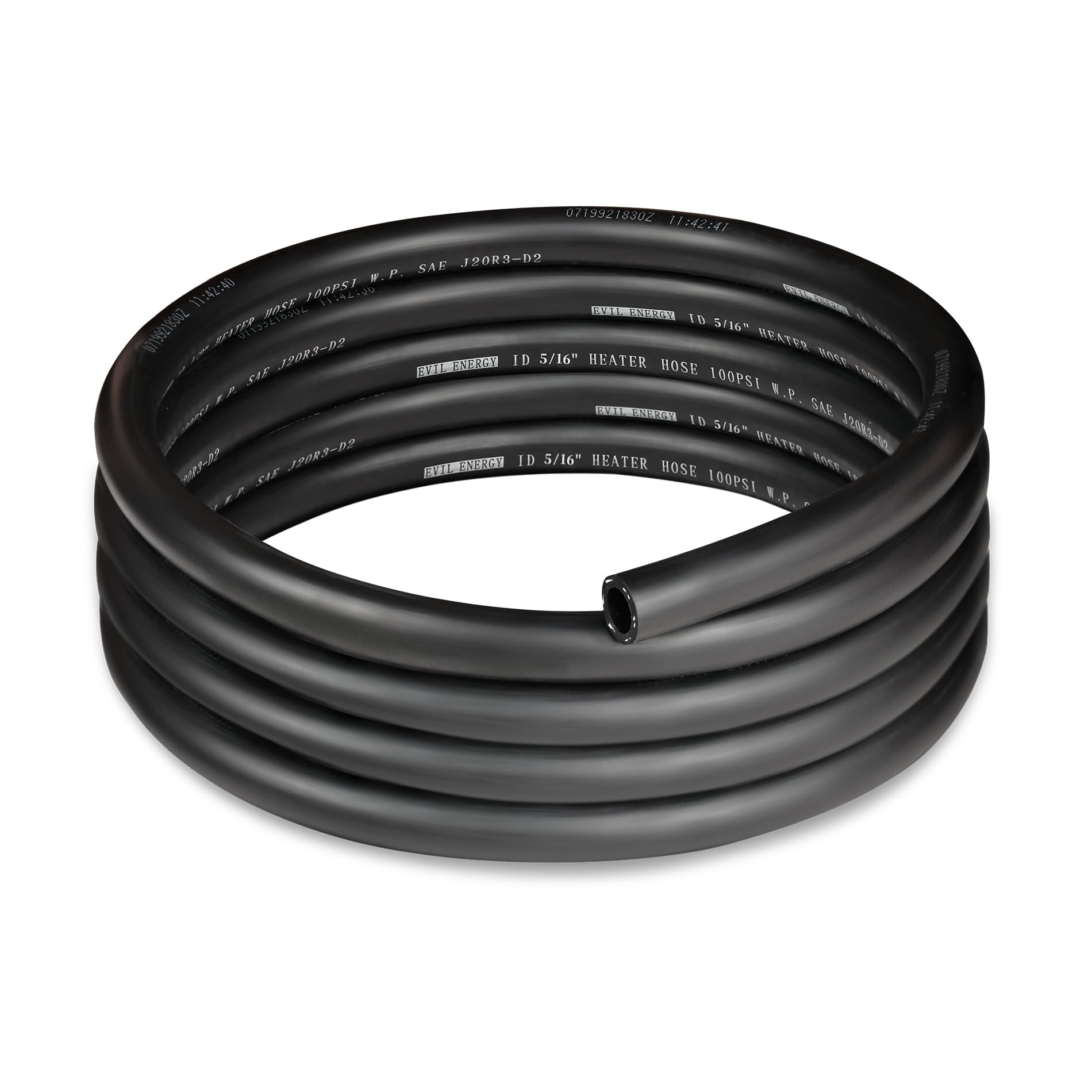 Evil Energy 5/16'' Heater Hose Coolant Radiator Straight 100Psi Sae 20R3 10Ft Black