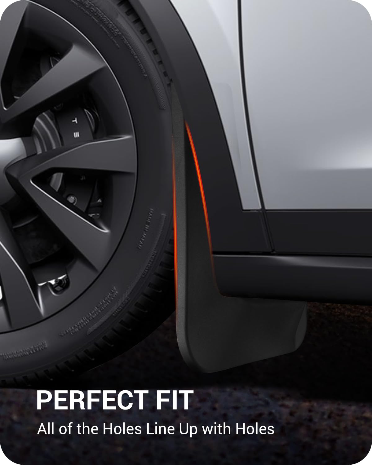 Basenor 2025 New Version Tesla Model X/Model X Plaid Mud Flaps Splash Guards No Drilling No Tape Mudguards Vehicle Tire Protecto