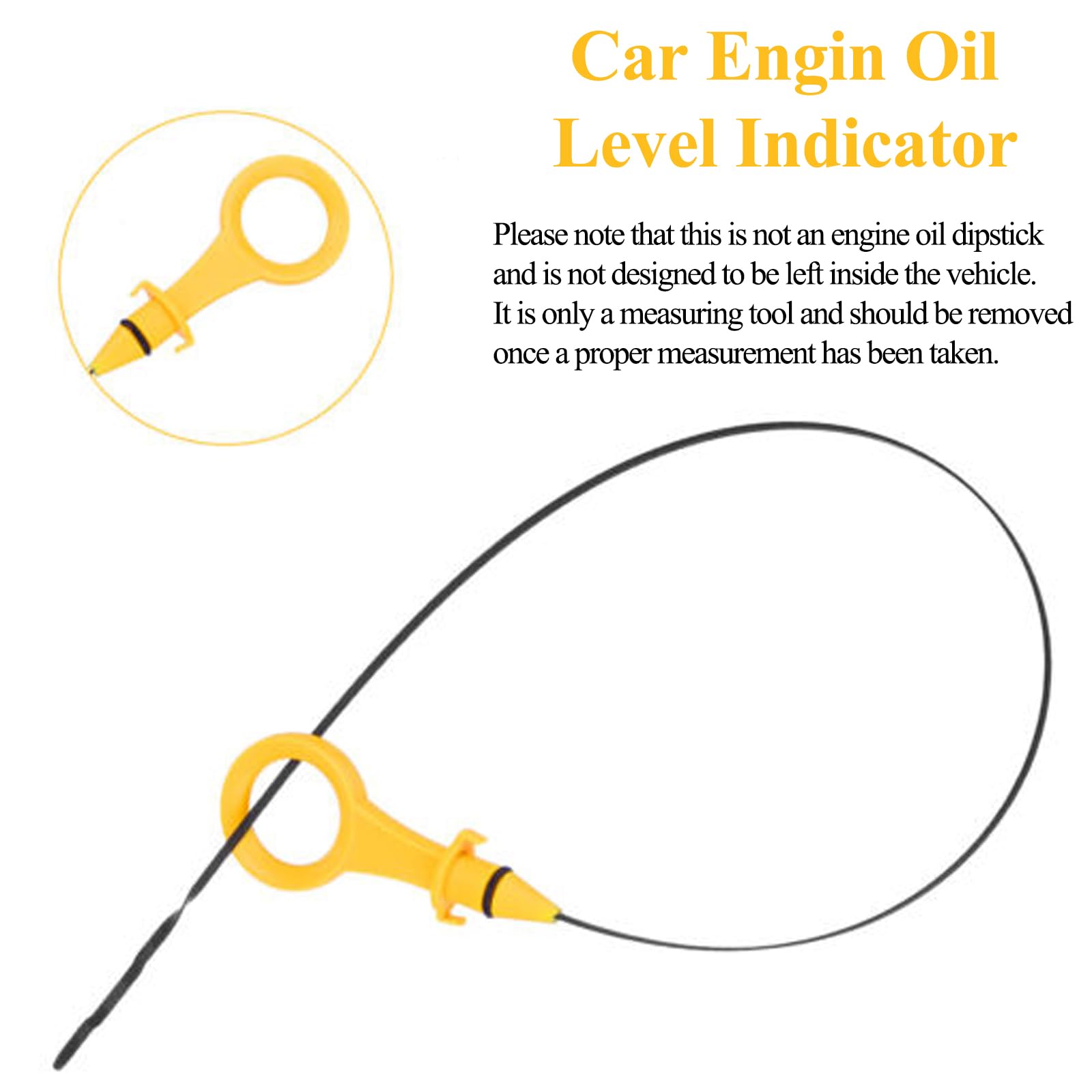 E-Vniko Engine Oil Level Dipstick Indicator for Audi A3, A4, A5, Q3, Q5, Passat B6, Jetta - Replace 06H115611