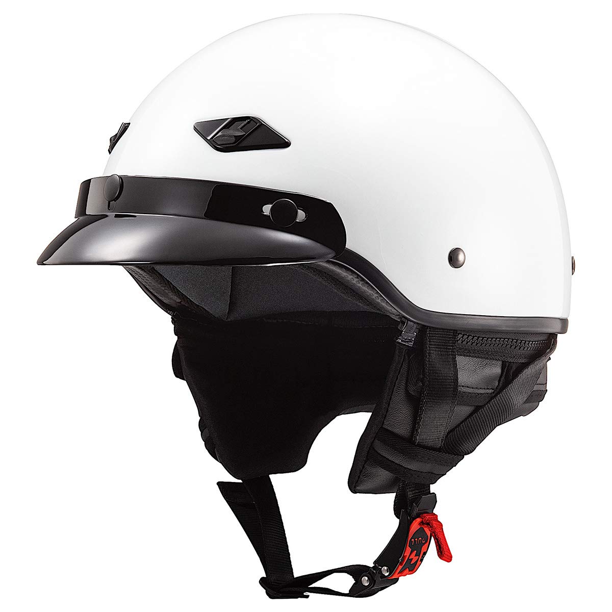 Ls2 Helmets Bagger Motorcycle Half Helmet (Gloss White