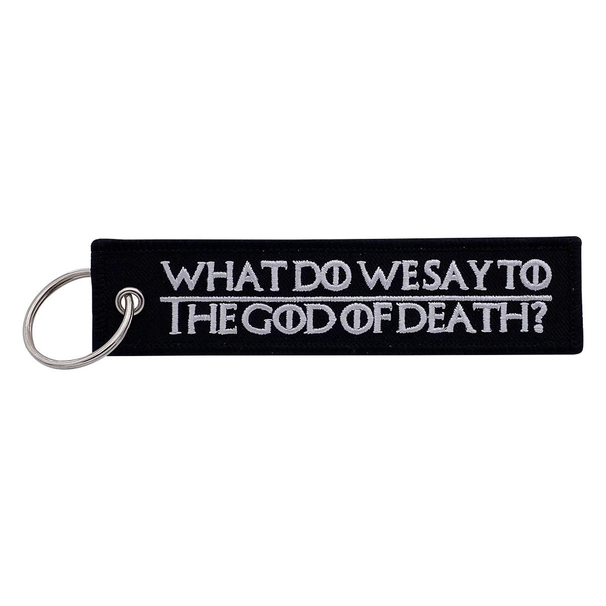 Boostnatics Keychain Tag For Motorcycles, Scooters, Bike, Cars, Backpacks, Gifts, & More (God Of Death (Black/White))