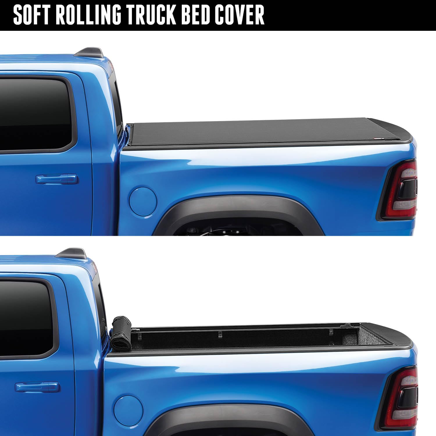 Realtruck Truxedo Pro X15 Soft Roll Up Truck Bed Tonneau Cover | 1484901 | Fits 2019 - 2025 Dodge Ram 1500 W/Rambox, W/ Or W/Out