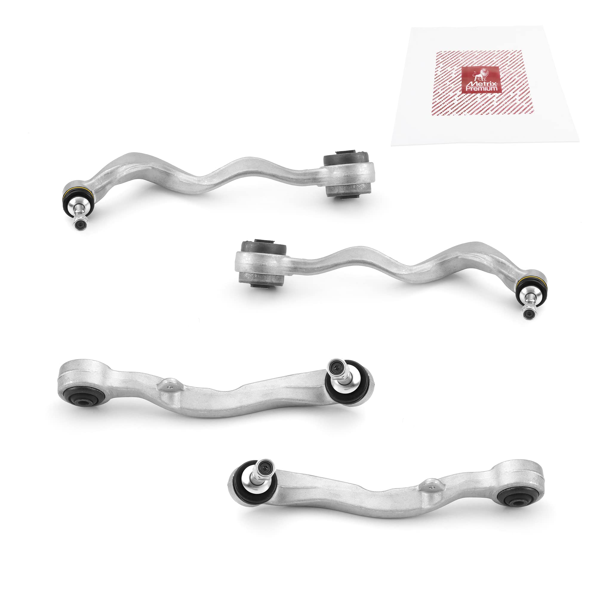 Metrix Premium Chassis Parts - 4 Pc Lower Forward & Rearward Control Arm Kit Fits 08-10 Bmw 525I (Mexico), 08-10 528I, 08-10 535