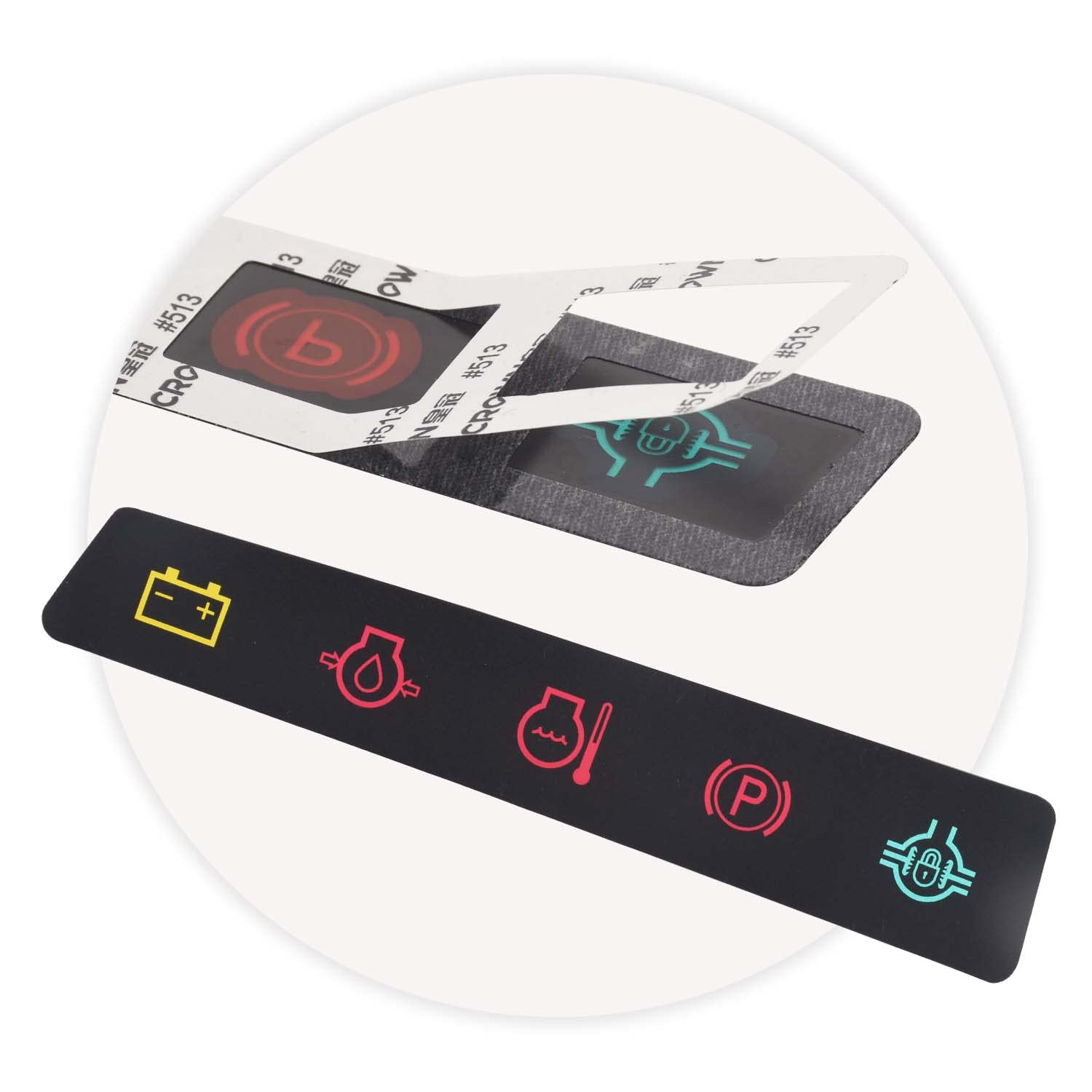 Kitchenkipper 2 Pack M117670 Dash Panel Decal/Instrument Panel Indicator Label For Johnd-Eere Utility Vehicle 4X2, 6X4 Serial Be