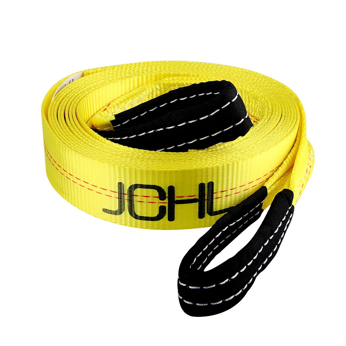 Jchl Recovery Tow Strap With Reinforced Loops 2Inx20Ft Heavy Duty 24,000Lb Break Strength Vehicle Recovery Rope Use For Emergenc
