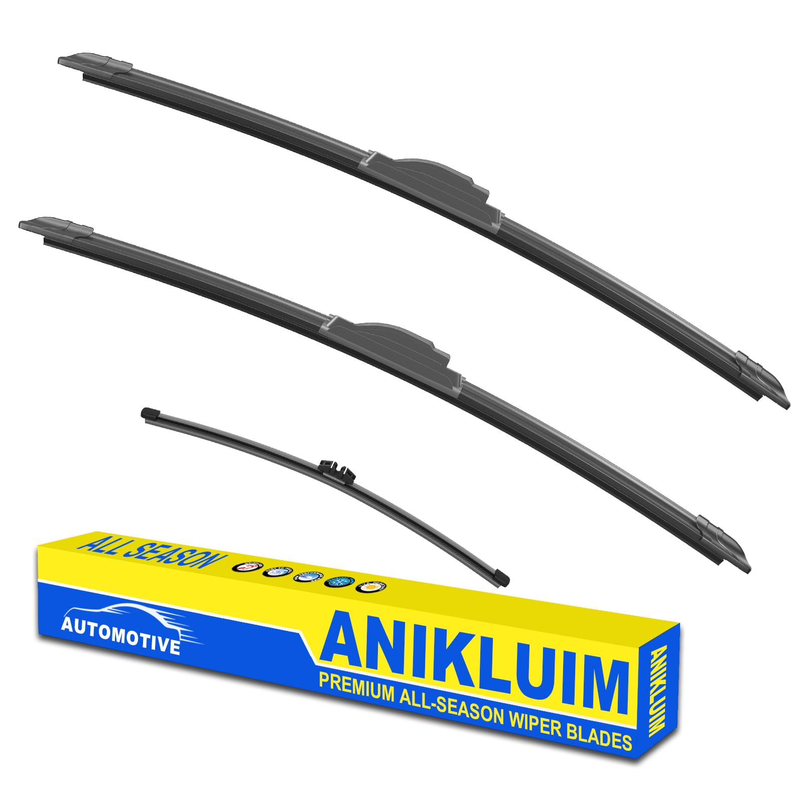 Anikluim 22''+22'' Wiper Blades With 11'' Rear Wiper Blade Set Replacement For 2018-2023 Ford Expedition Windshield Wipers Origi