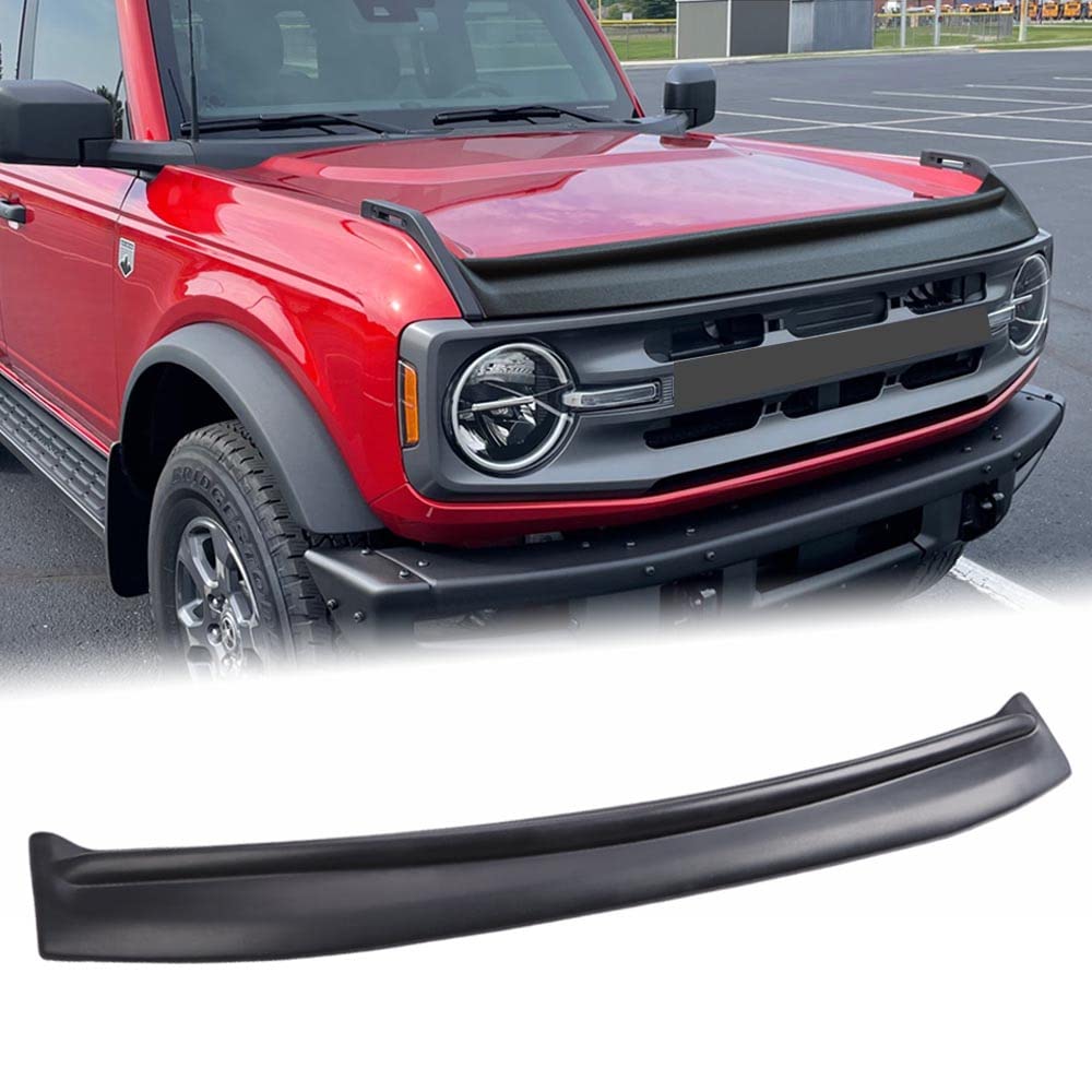 Broaddict Hood Deflector Hood Protector Fit for Ford Bronco 4-Door & 2-Door 2021 2022 2023 2024 2025 Trail Armor Textured Black 