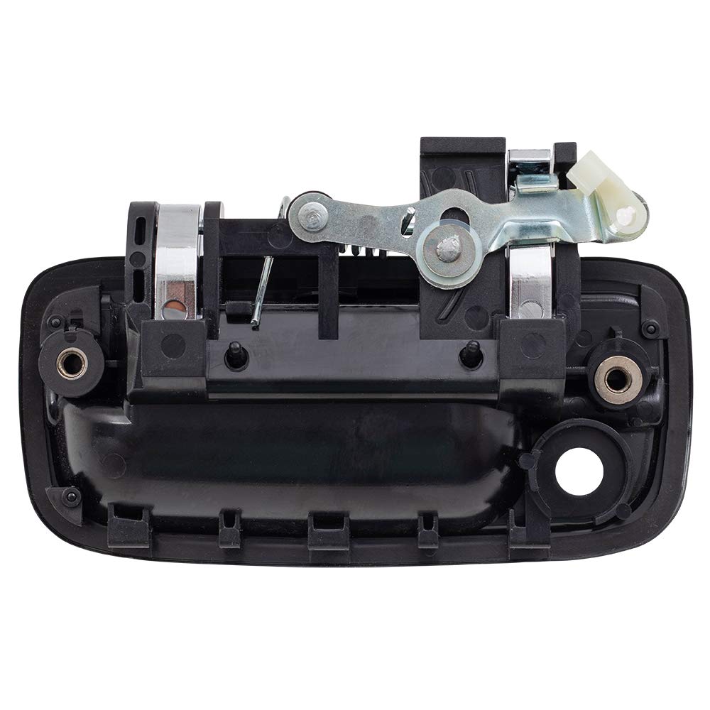 AutoandArt Brock Replacement Passengers Front Outside Black with Chrome Lever Door Handle compatible with 1995-2004 Tacoma Pickup Truck 6921035030