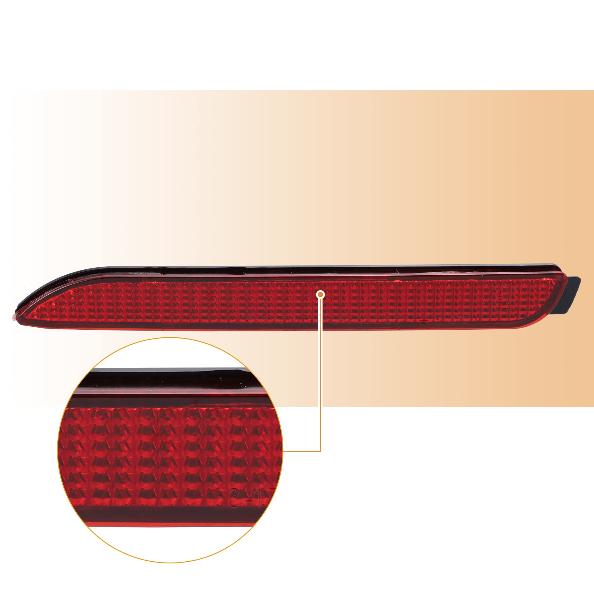 X AUTOHAUX 1 Pair Rear Left Right Bumper Reflector Light Cover for Toyota RAV4 2019-2021 for Lexus RC300 2016-2021 81920-08010 8