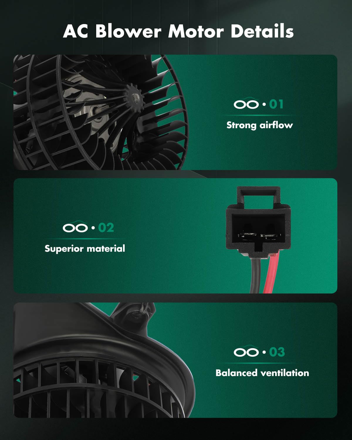 Scitoo Hvac Heater Blower Motor With Fan Cage Front 3542611C2 For International Harvester 2002-2010