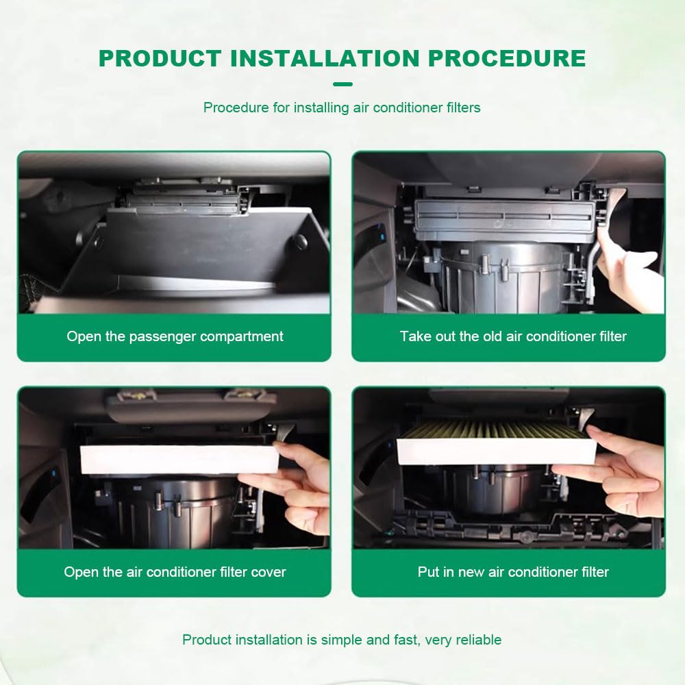 PACLVIO Car Fresh Breeze Air Filter Replacement for Car Passenger, Premium Cabin Air Filter with Activated Carbon, Easy to Insta