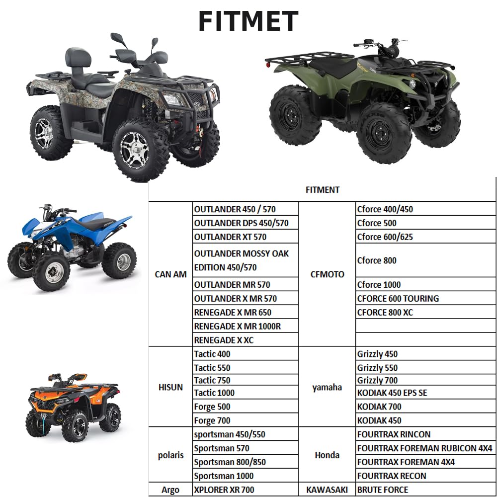 YONQIFON Large ATV Cover for 4 Wheelers ATV Covers 420D Heavy Duty Waterproof, Quad Cover All Weather for CFMOTO Cforce,Polaris