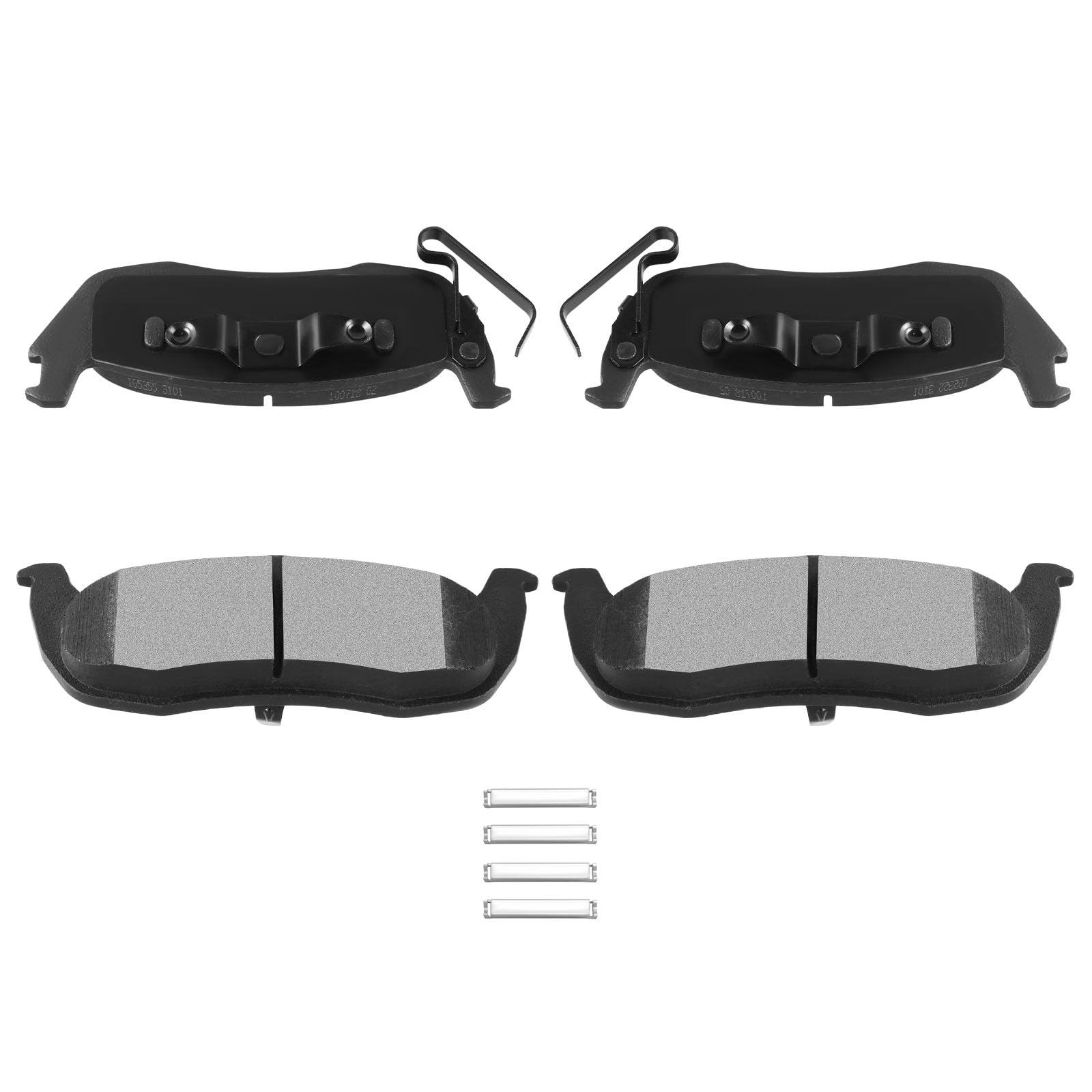 Automuto 4Pcs Rear Semi-Metallic Disc Brake Pads Set D1087 For Jeep Commander 2006-2010,For Jeep Grand Cherokee 2005-2010