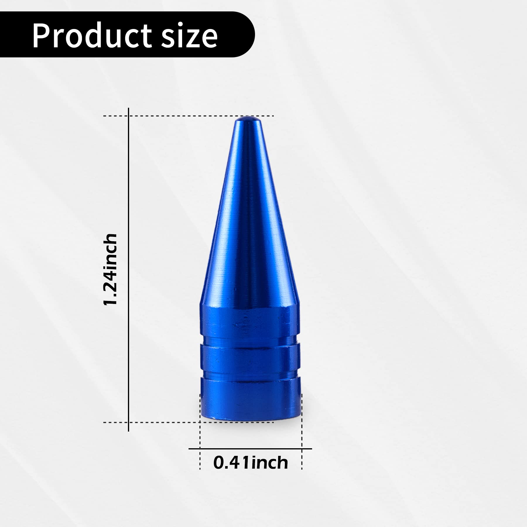 Tire Caps, Car Tire Valve Stem Caps, 31mm Spiked Aluminum Stem Valve Caps, Air Caps Cover, Universal Car Tire Caps for SUVs, Tru