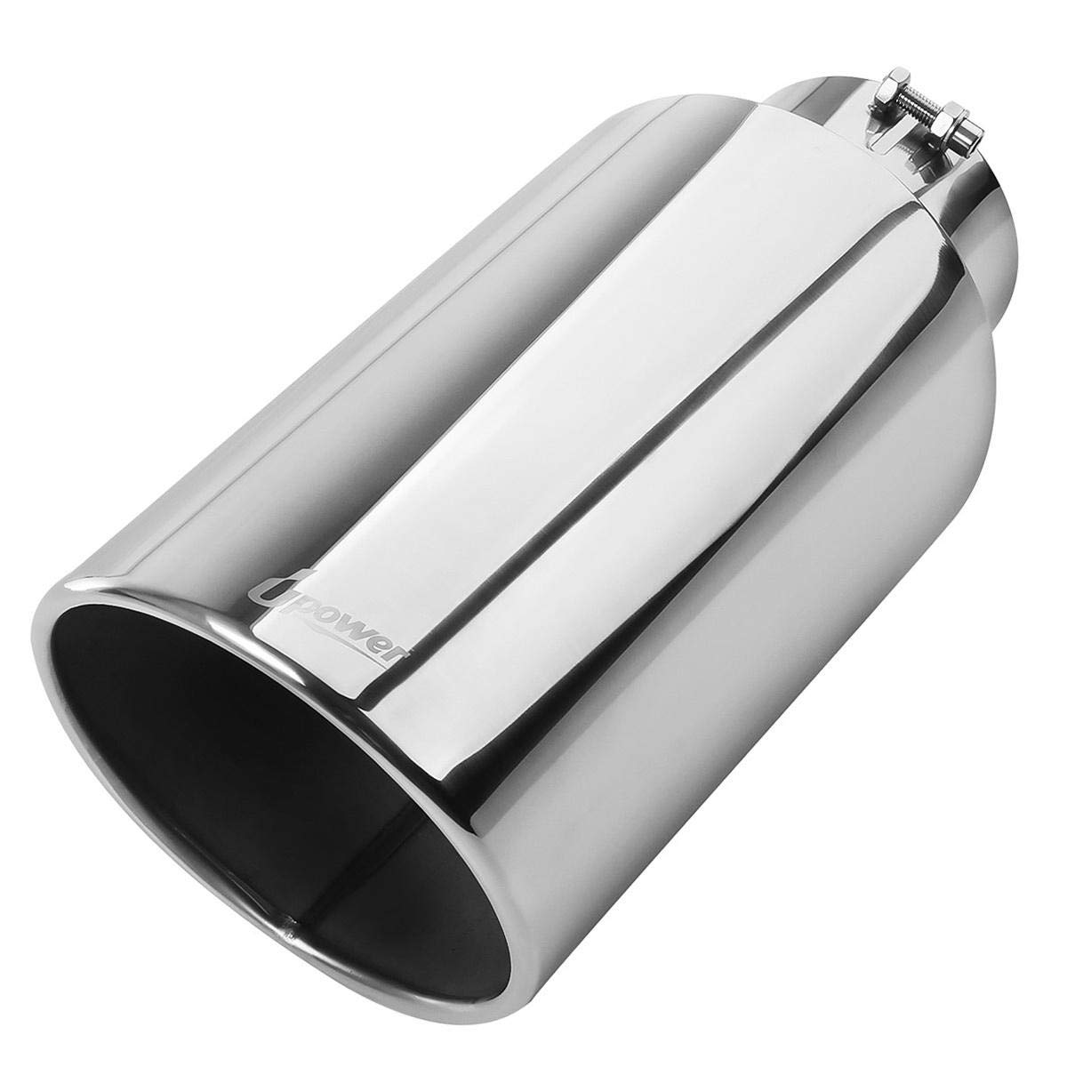 Upower Diesel Exhaust Tip 5 inch Inlet 8 inch Outlet 18 Length Stainless Steel Bolt on Exhaust Tailpipe 5 x 8 x 18 Long 