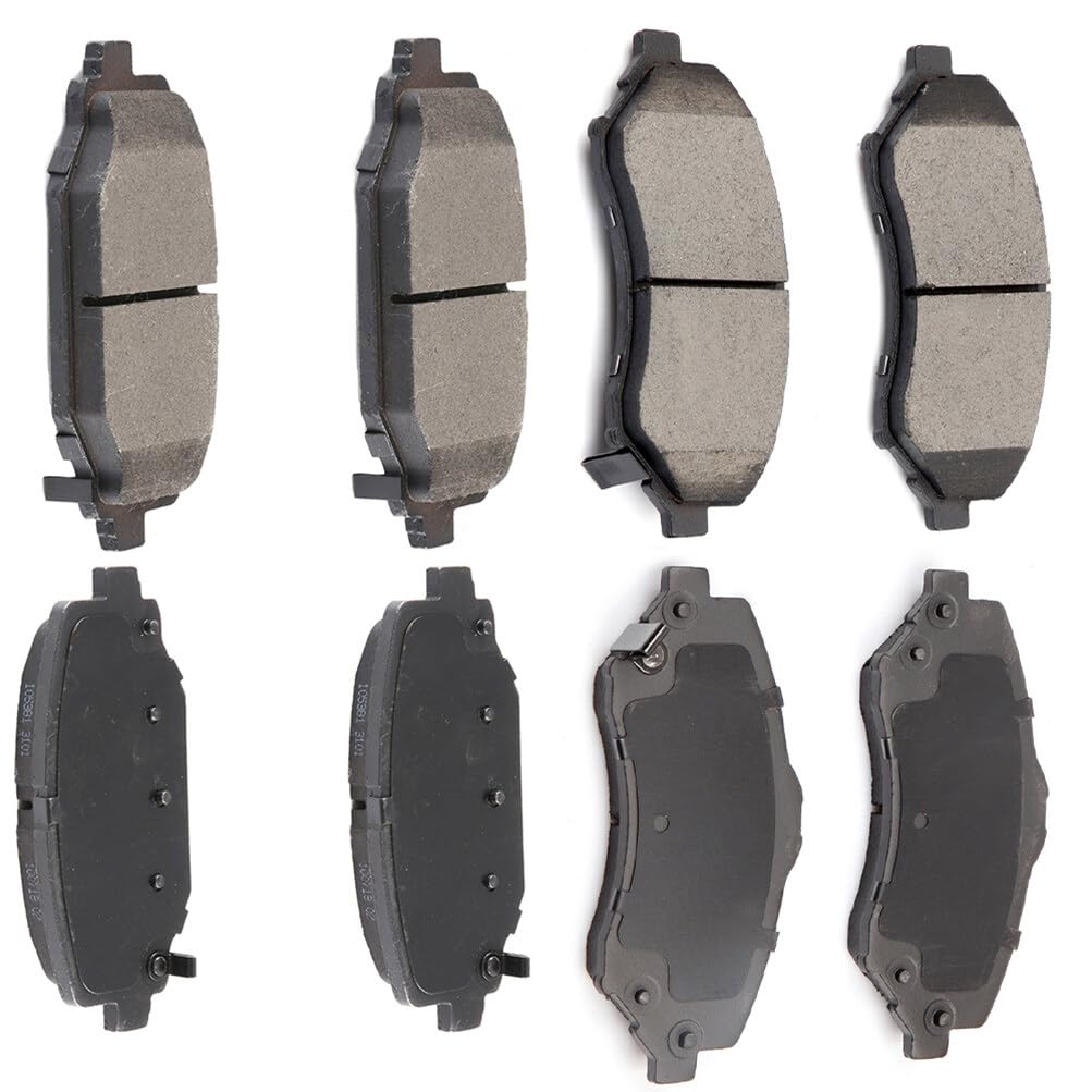 Automuto 8Pcs Front & Rear Disc Brake Pads Set D1596 D1273 For Chrysler Town & Country For Dodge Grand Caravan Journey For Ram C