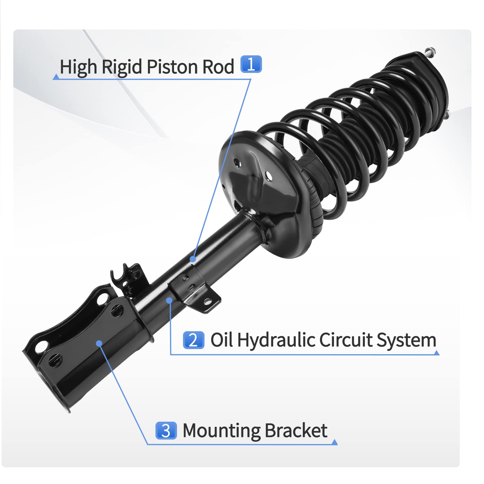 Yitamotor Rear Pair Complete Struts Compatible With 1992-2002 Camry 3.0L/2.2L, 1999-2003 Solara 2.2L / 2.4L, 1995-2003 Avalon, 1