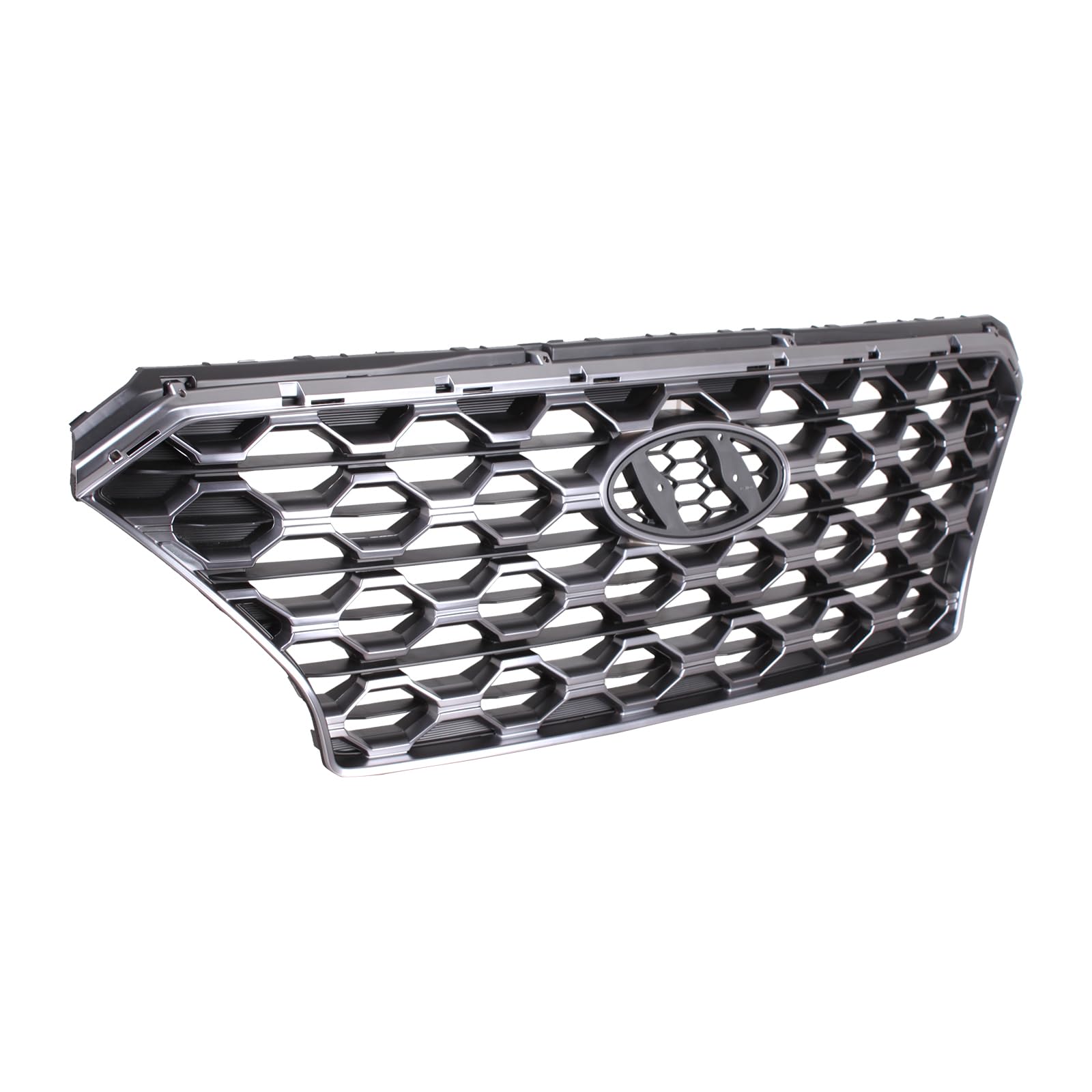 TYG (CAPA QUALITY) Chrome Front Grille Compatible with 2019-2020 Hyundai Santa Fe w/o Front View Camera, PP OEM Replacement Bump