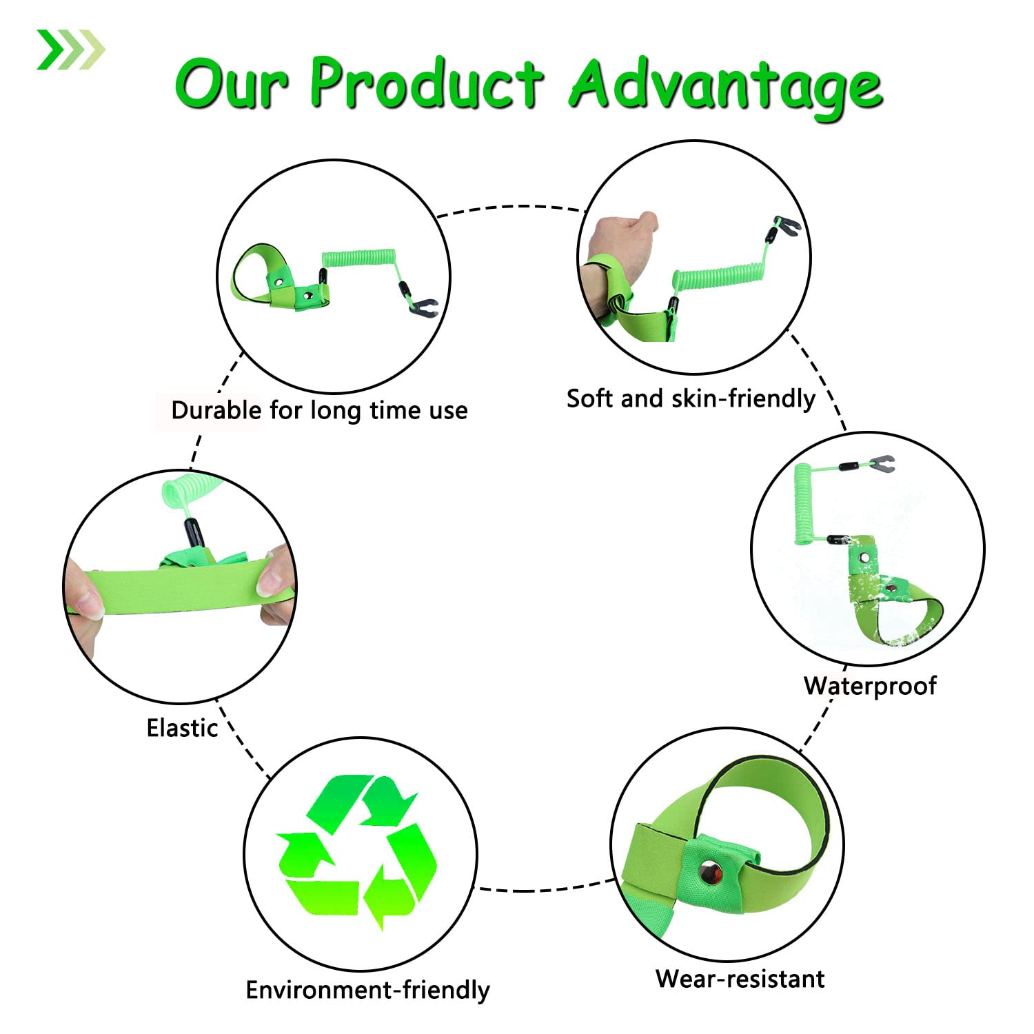 2Pcs Kill Switch Lanyard For Boat Jet Ski Lanyard Wrist Strap Replace Ew2-68348-00-00 Suit For Yamaha Marine Outboard Motor Ignition Emergency Kill Stop Cord Tether (Green)