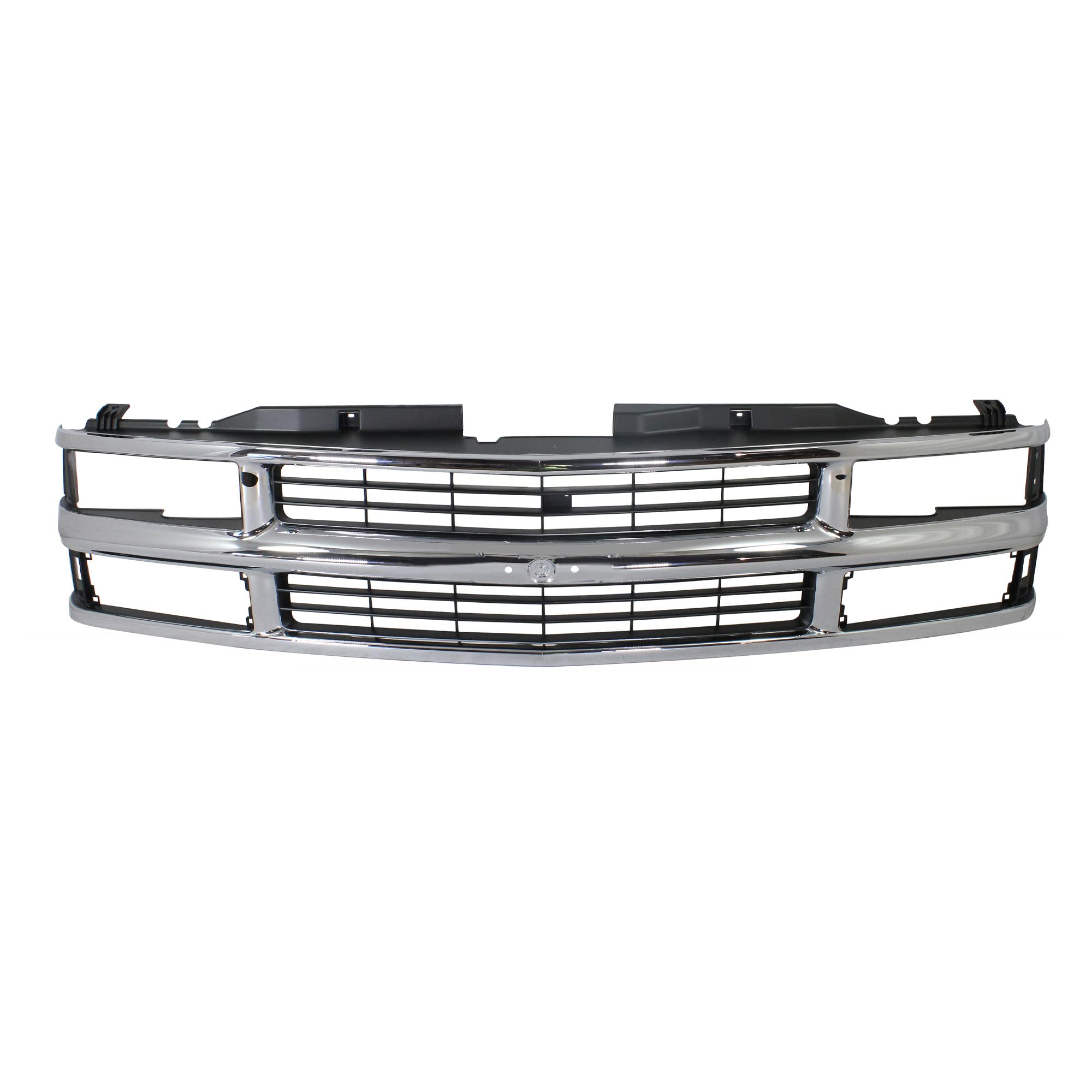 Garage-Pro Grille Assembly Compatible With 1994-1999 Chevrolet C1500, 1994-1999 Chevrolet C1500 Suburban Chrome Shell with Paint