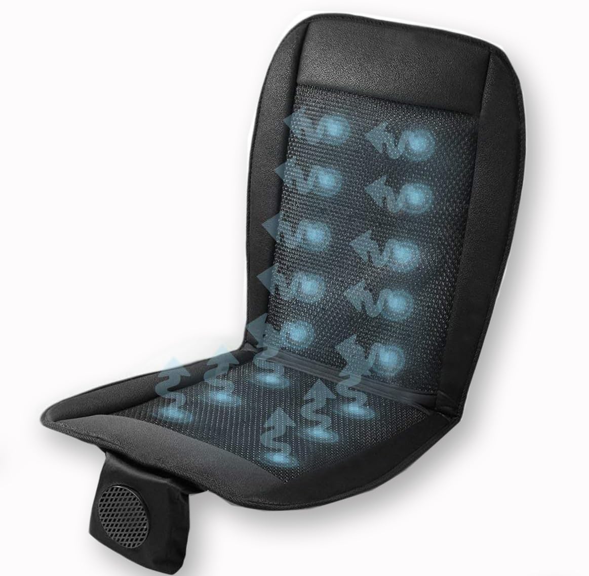 ZONETECH Cooling Car Seat Cover, Black Automotive Adjustable Temperature Comfortable Cooling Car Seat Cushion (1 Pack)