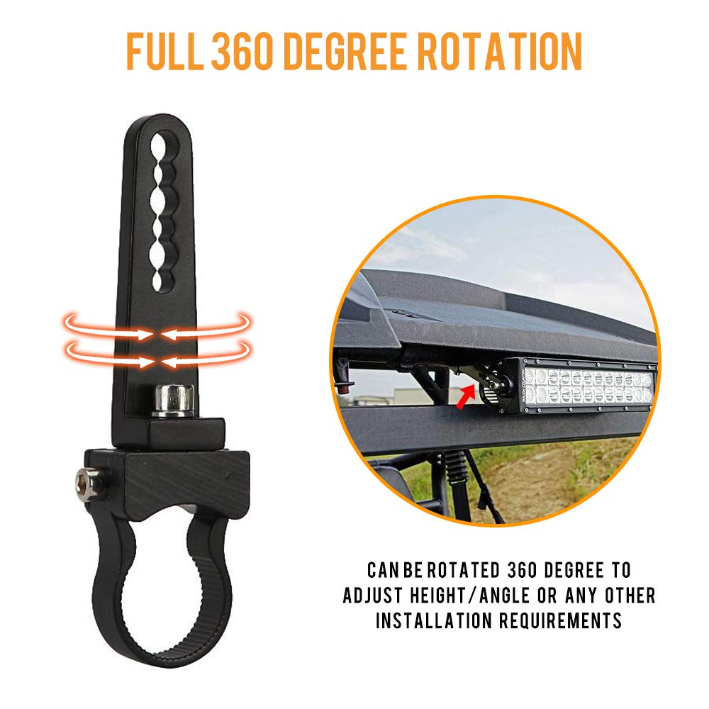 Auxbeam Light Bar Mounting Bracket Kit 1.25 Inch Bull Bar Roll Cage Clamps Mount Clamps Universal Holder Kits For Led Hid Light