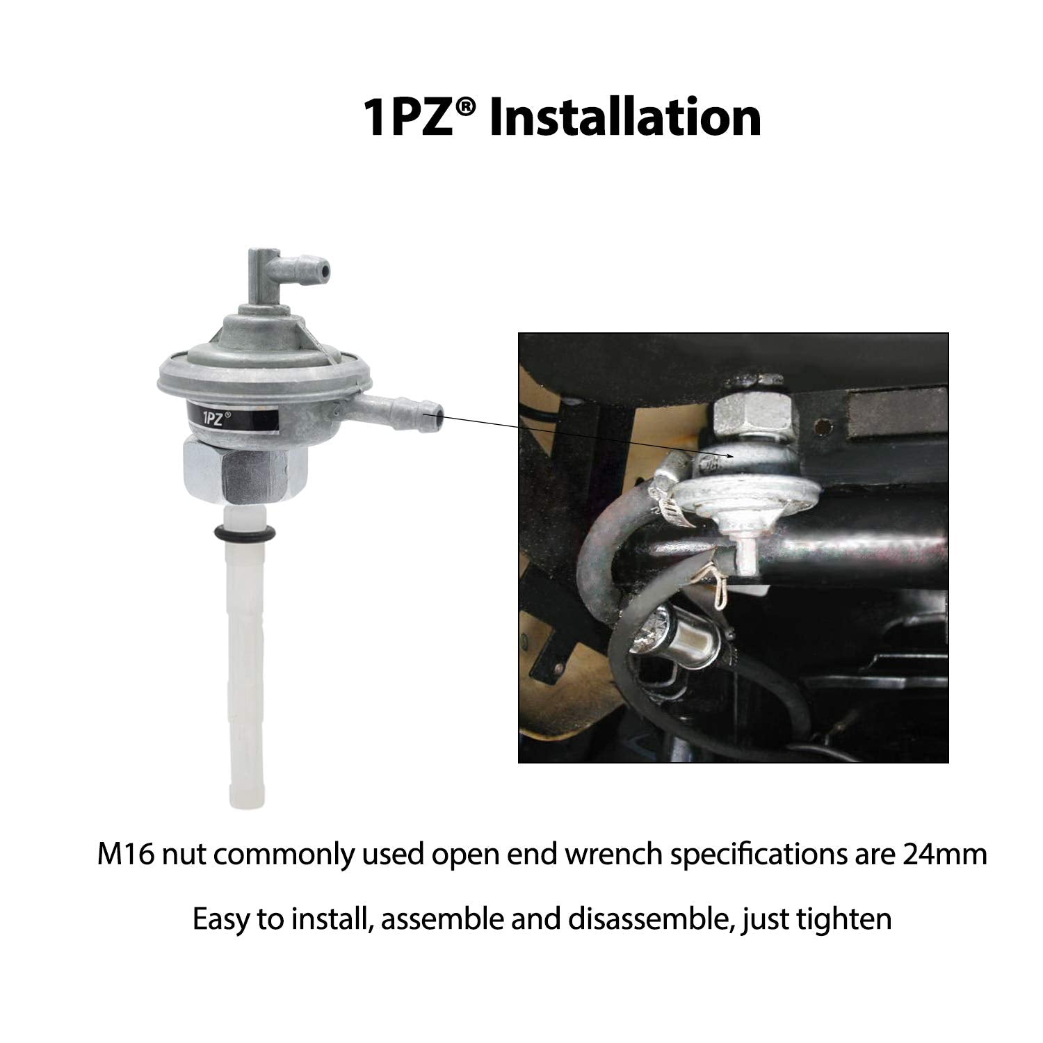 1Pz Gy6-X02 Gas Fuel Switch Pump Valve Petcock Replacement For Honda Elite 80 Ch80 Spree Sa50 Gy6 49Cc 50Cc 125Cc 150Cc 250Cc 139Qmb 152Qmi 157Qmj Go Kart Atv Moped