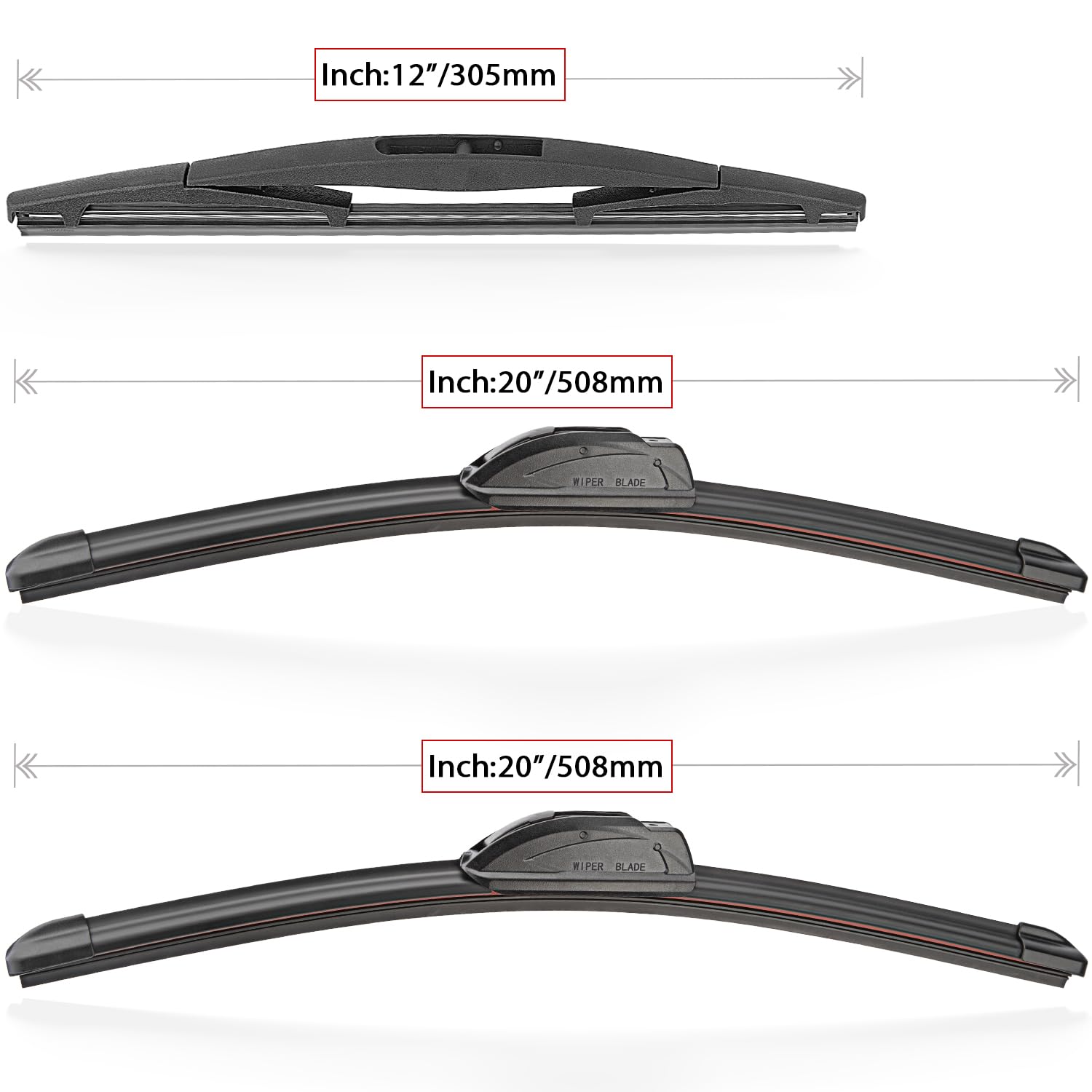 Raintok Windshield Wiper Blades Replacement For 2003-2009 Honda Element / 2009-2014 Nissan Cube Original Factory Quality Front R