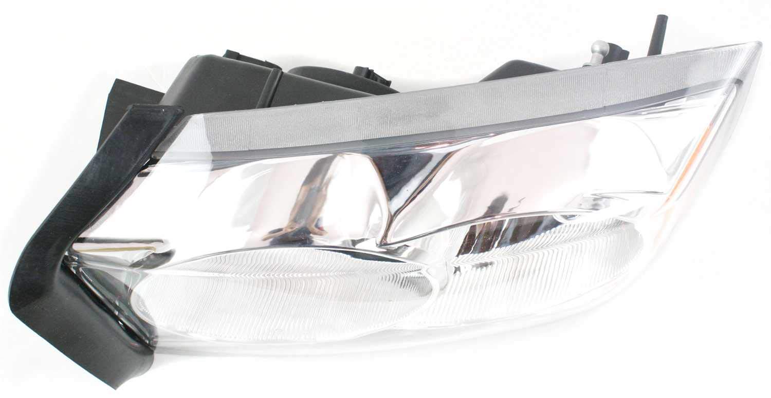 Evan-Fischer Headlight Assembly Compatible with 2005-2007 Dodge Dakota Halogen Chrome Interior with Corner Light Bulb Shield Driver Side