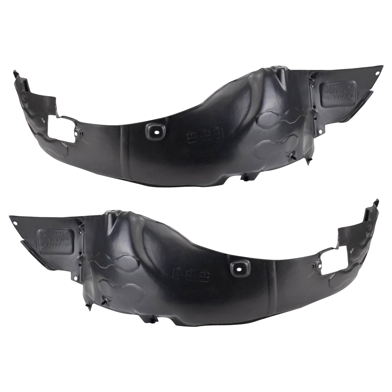 Trq Front Inner Fender Liner Set Compatible With 2016-2017 Kia Rio Ki1248149 Ki1249149