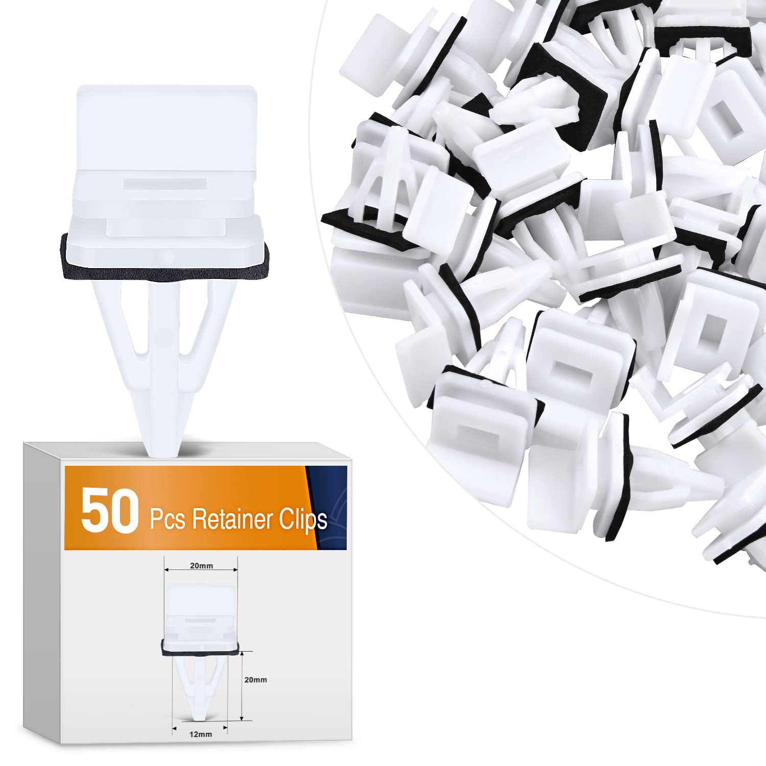 Gooacc 50Pcs Rocker Panel Moulding Clip For Honda Accord Cr-V Civic Element Odyssey Pilot Prelude For Acura Cl Integra Mdx Rl Rs