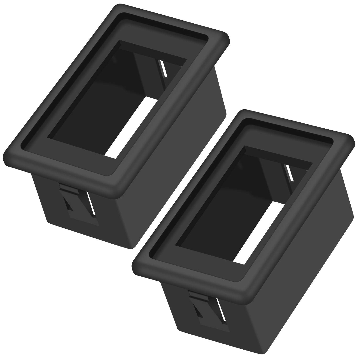 Daiertek 1-Slot Rocker Switch Panel Housing Holder Black Plastic Single Mount Marine Toggle Switch Mounting Panel For Vehicles Automotive Car 4X4 Suv Atv Utv Marine Boat -2Pack