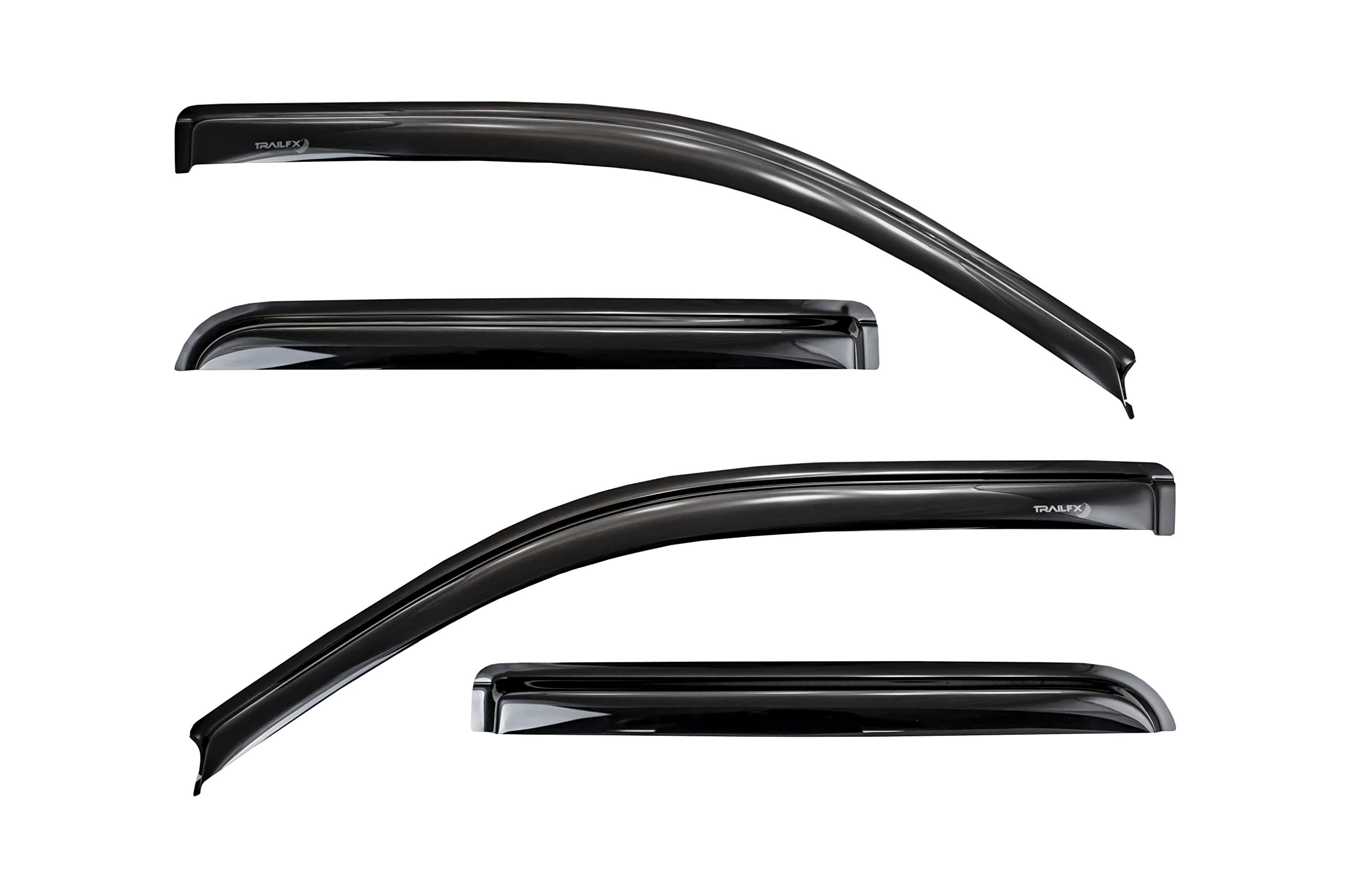 Trailfx Rain Guard Tape On Window Vent Visors Acrylic With A Smoke Tint 4 Piece Compatible With F150 15-18 - 4975H
