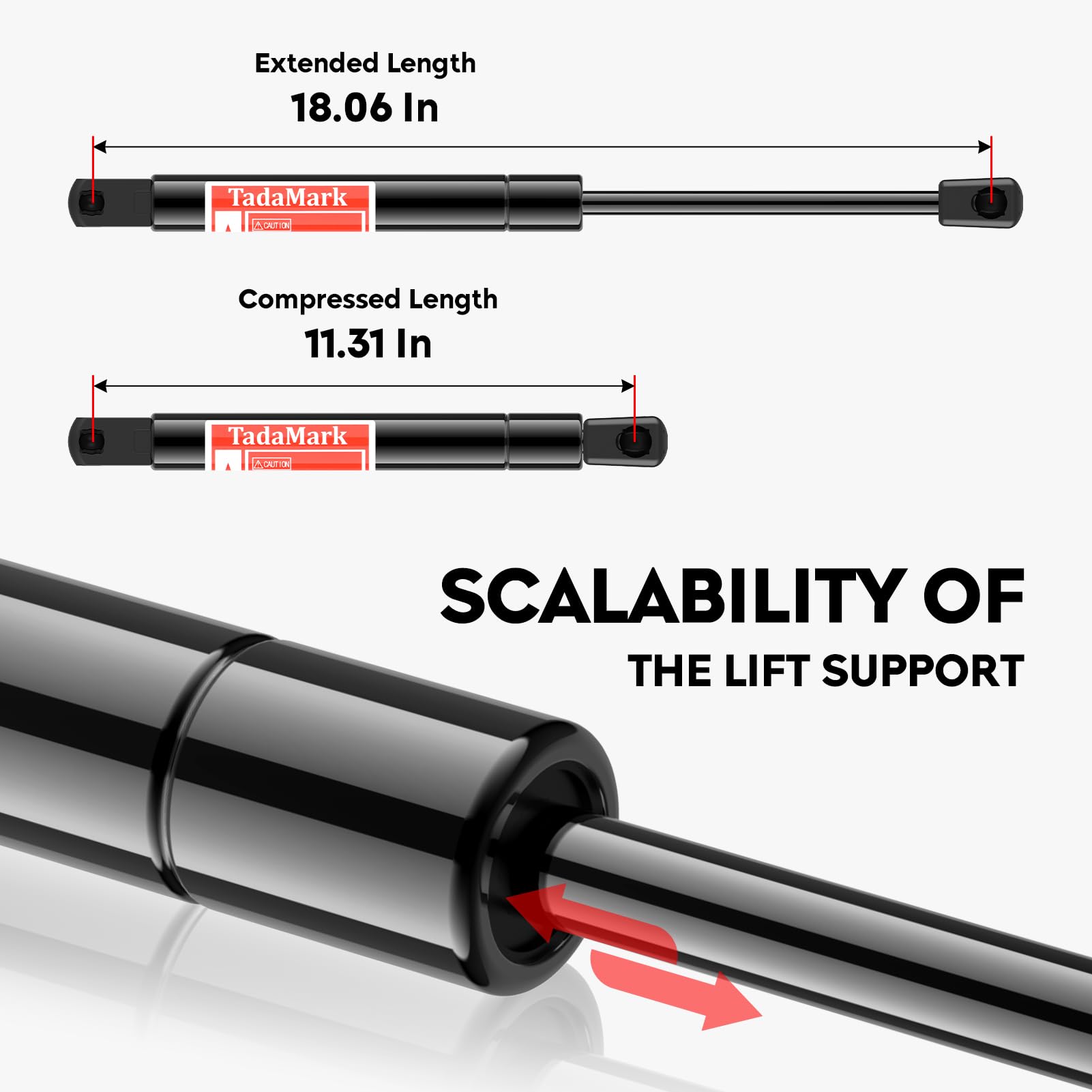 Rear Window Struts Shocks Lift Supports Gas Spring Fit For 1999-2006 Cadillac Escalade Chevy Suburban Tahoe Gmc Yukon 4185, 2 Pc