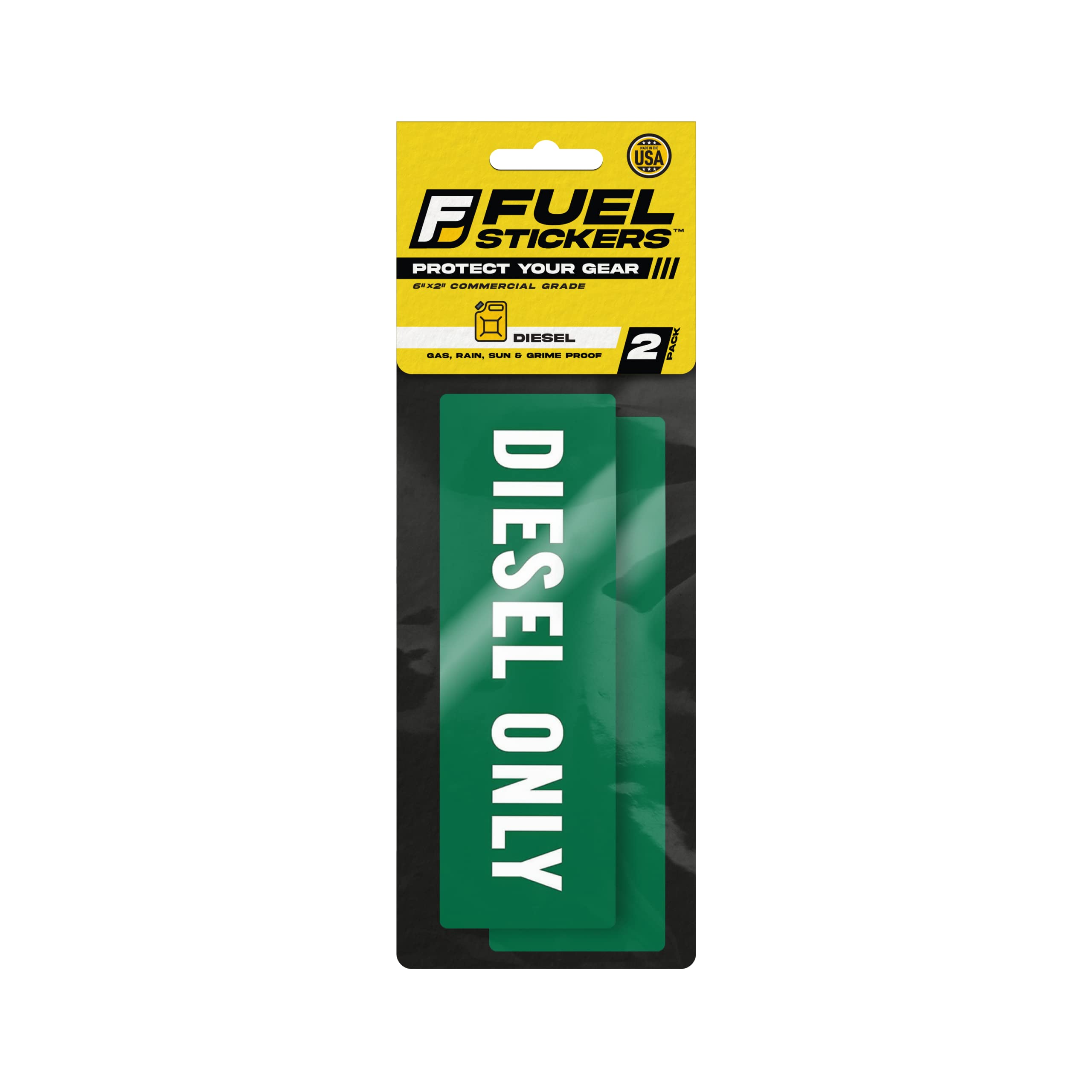 Diesel Only Sticker - Diesel Label For Fuel Storage Container, Truck, Tractor And Heavy Equipment - Weather Proof, Extreme Stick