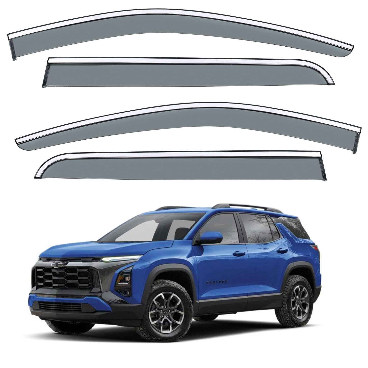 Vesul Compatible With 2025 Chevy Equinox (Not For Ev) Window Deflectors Oem-Style Rain Guards 4-Piece Set No-Drills Installation
