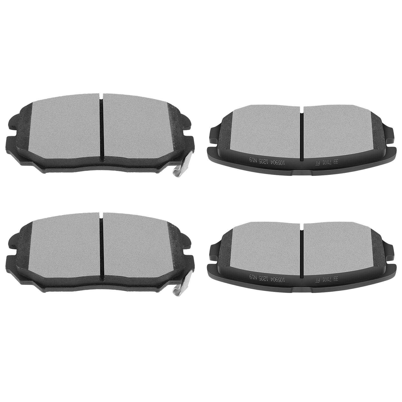 Ceramic Pads Kits, D1125 Scitoo 4Pcs Front Brakes Pads Set Fit For Toyota Corolla 2009-2019