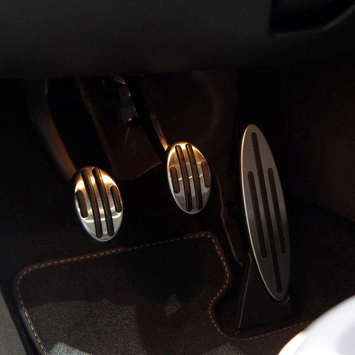 Brake Clutch Gas Throttle Pedal Cover Compatible For Mini Cooper Mt Model Accessories (Fit R52, R53, R55, R56, R57, R58, R59, F55, F56, F57 Etc)
