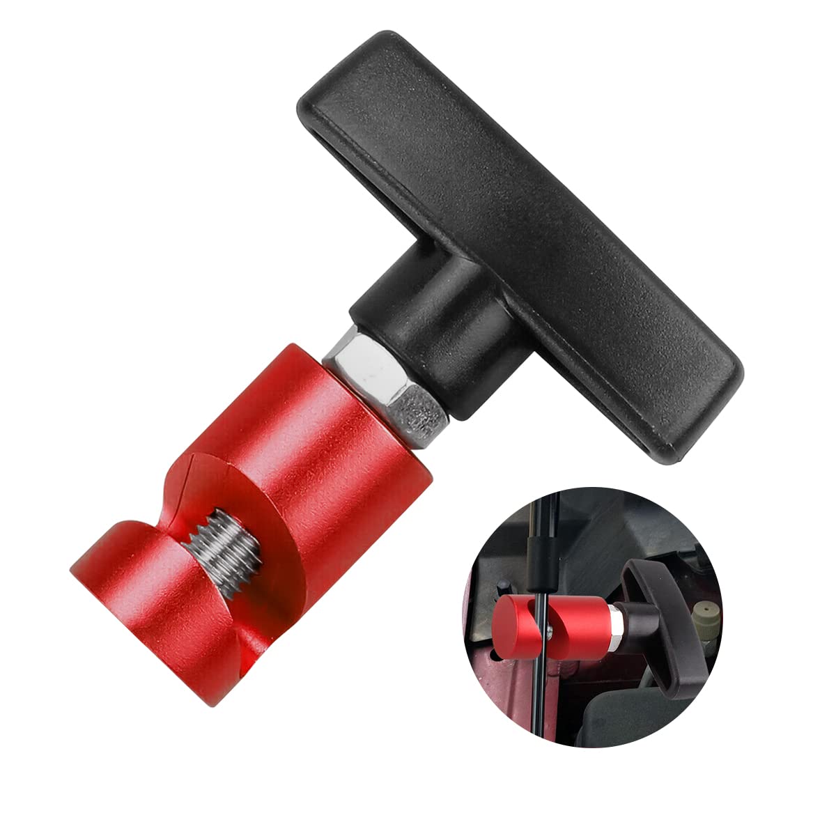 zipelo Lift Support Clamp, Hood Strut Fixing Clamps with Brass Core, Shock Prop Strut Stopper Retainer for Car Hood, Spark Plug 