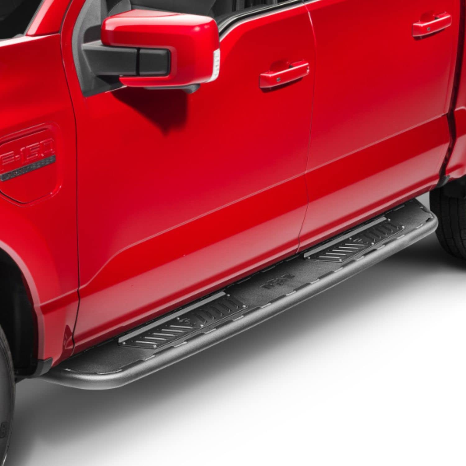 N-Fab Roan Running Boards For Ford F-150/F-250/F-350 | Cab Length, Extra Large 5.5' Step Plate, Textured Black | Nbf15Cc-Tx | Fits 2015-2023 Ford F-150, 2017-2020 F-250/F-350/F-450 Crew Cab & Others