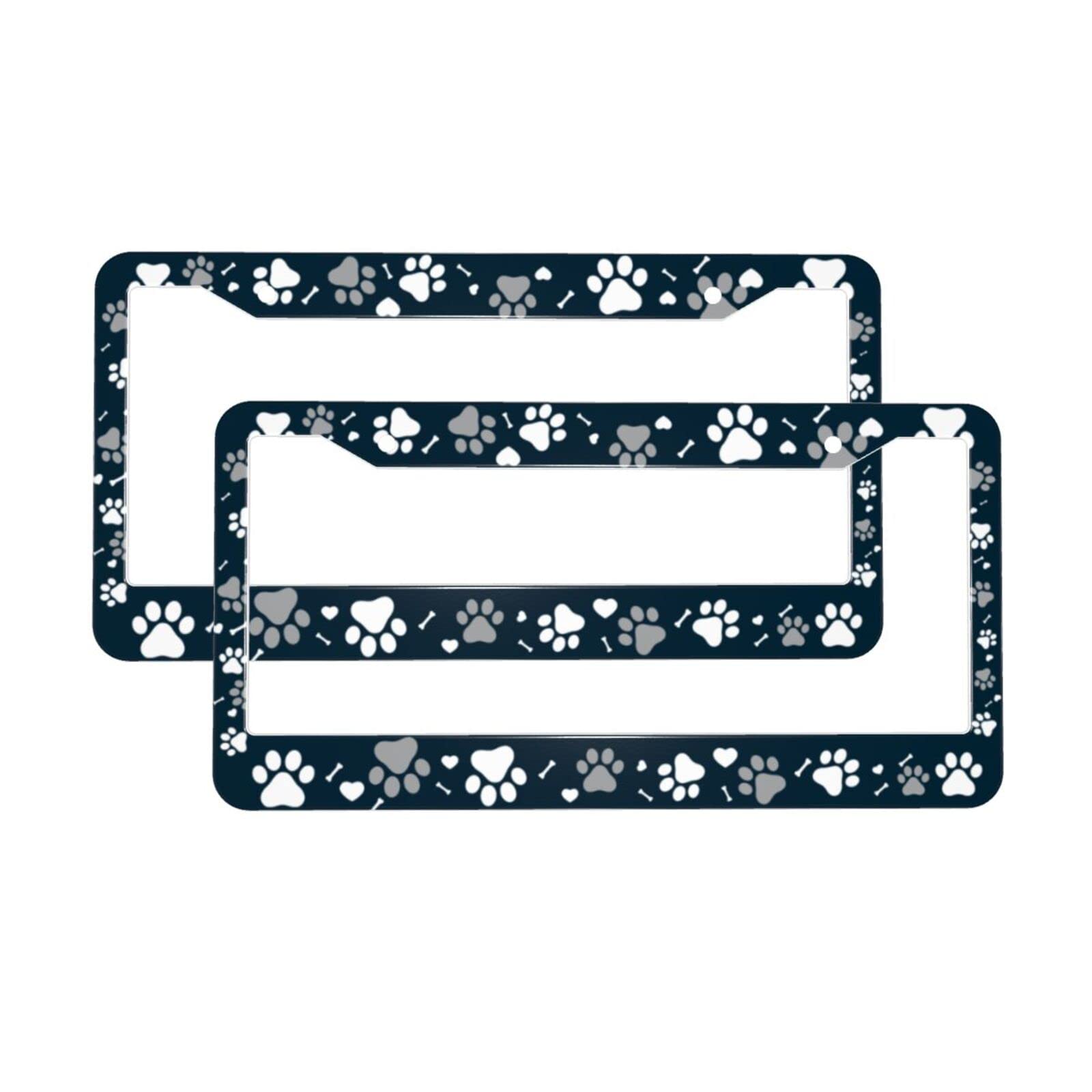 Dog Paw License Plate Frames,Paw License Plate Frames,paw Print License Plate Covers Cat Paw Print Car Tag Frame Holder Stainles