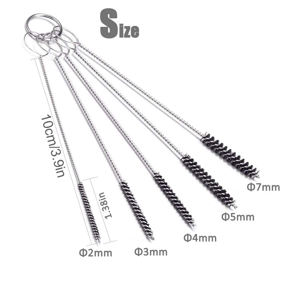 Gzingen Airbrush Cleaner Carburetor Carbon Dirt Jet Cleaner Tool Kit-13 Wires Cleaner Tool,10 Cleaning Needles,5 Nylon Brushes,1